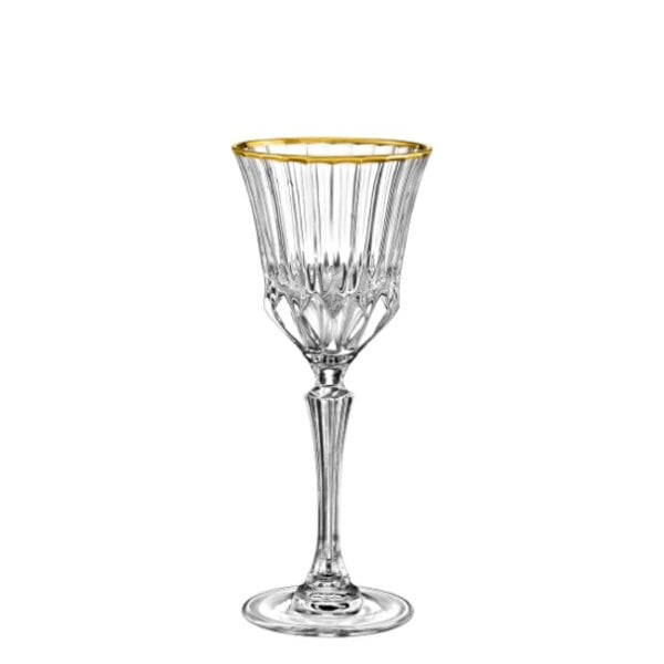 ΠΟΤΗΡΙ ΓΥΑΛΙΝΟ ΚΡΑΣΙΟΥ ADAGIO 220ML 20CM ΡΙΓΑ (ΧΡΥΣΟ)
